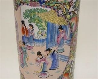 1175 CONTEMPORARY ASIAN POTTERY UMBRELLA STAND, APPROXIMATELY 18 1/2 IN HIGH