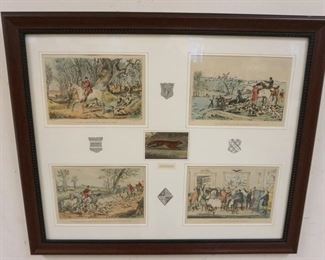 1190 FRAMED & MATTED HUNT PRINTS, H ALKEN DED, APPROXIMATELY 20 1/2 IN X 24 1/2 IN