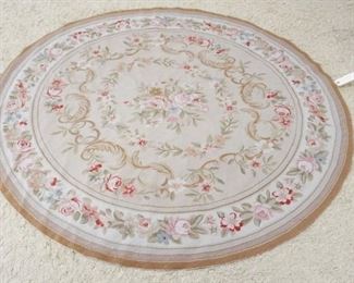 1192 ABUSSON OVAL RUG, 6 FT 4 IN X 5 FT 6 IN