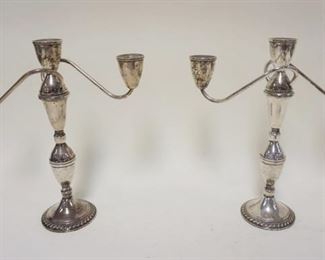 1201 PAIR OF STERLING WEIGHTED CANDLESTICKS, APPROXIMATELY 11 1/2 IN HIGH