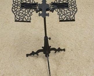 1208 FANCY CAST IRON ADJUSTABLE DICTIONARY STAND FROM LIBRARY