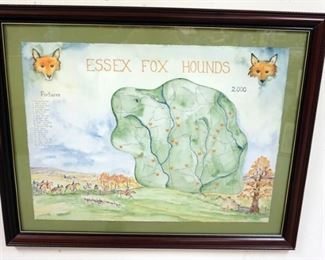 1243 LOT OF FRAMED BOTANICAL PRINTS, PAINTING AND EMBROIDERY