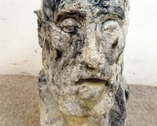 1247 UNUSUAL PLASTER BUST, APPROXIMATELY 17 1/2 IN TALL