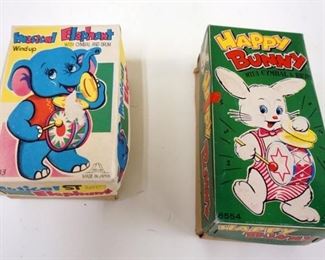 1258 LOT OF 2 VINTAGE WIND UP TOYS