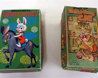 1262 LOT OF 2 VINTAGE WIND UP TOYS, JAPAN