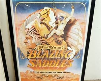 1280 FRAMED BLAZING SADDLES MOVIE POSTER, APPROXIMATELY 1974