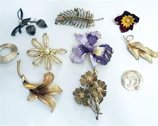 1293 LOT OF 10 COSTUME LADIES PINS