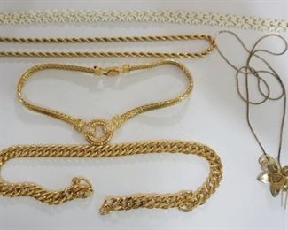 1311 LOT OF NECKLACES NCLUDING MONET, ROSE SLIDE NECKLACE AND MORE