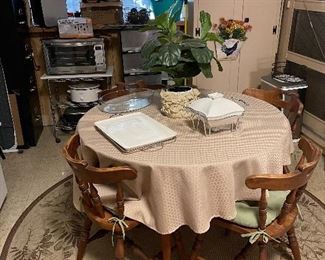 Solid wood table with 4 chairs