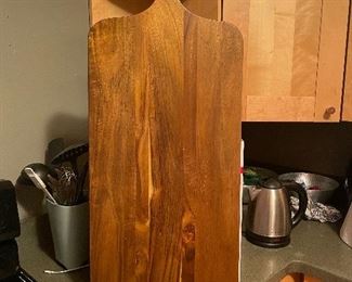 Large solid wood catering charcuterie board, 3’ long