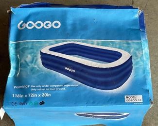 Never used inflatable pool 9’ X 5’ 

Box has some wear and tear, but it’s unopened and pool has never been used