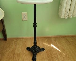 cast iron marble top table