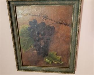 antique fruit oil painting