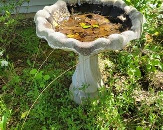 stone bird bath