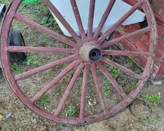 antique wagon wheel