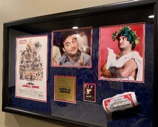 framed shadowbox movie memorabilia from Animal House, 37” by 23”