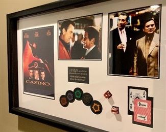 framed shadowbox movie memorabilia from Casino