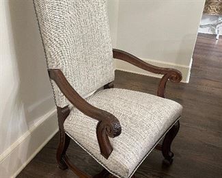 2 arm chairs & 6 side chairs (2 with a different fabric)