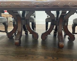 double pedestal table