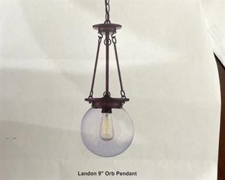 Savoy House Landon Pendant Light in Oiled Burnished Bronze. 4 are available.