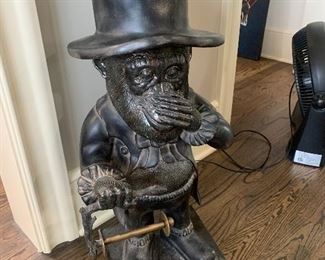 Maitland Smith monkey toilet paper holder