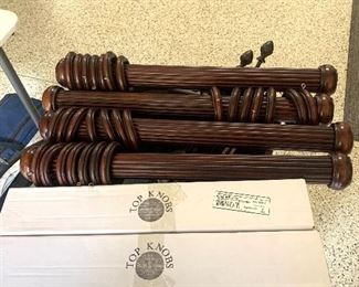 Window treatment rods & lots of new drawer pull hardware