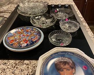 Several plates, candy/nut dishes, various bowls and serving plates.  Prices vary.