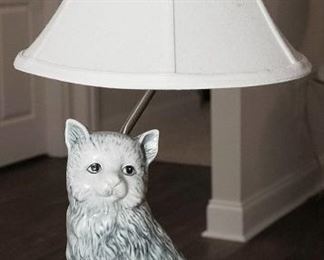 Blue Cat Base Lamp