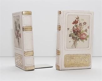 Bookends Painted like Books Lot of Two