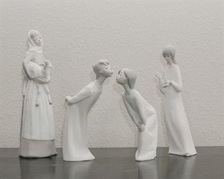 Four Young Friends Figurines Lot