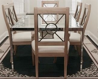 GlassChrome Dining Set