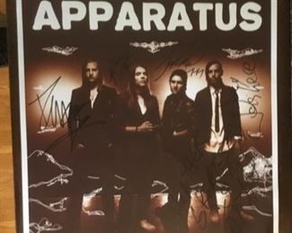 Autographed poster of The Red Jumpsuit Aparatus & Ludo