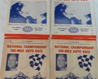 2 Sets Of 1954 Race Programs With James Bryan On Cover