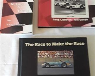3 Signed Indianapolis 500 Books By Greg Littleton