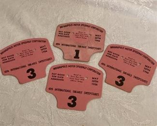 4 Indy Motor Speedway Pin Cards