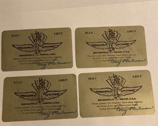 1957 4 Gold Courtesy Passes To Tower Area And Observation Deck