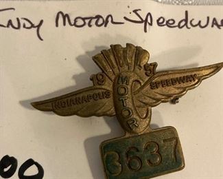 1957 Motor Speedway Pin In Bonze Tone