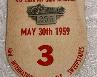 1959 Indy Motor Speedway Pin