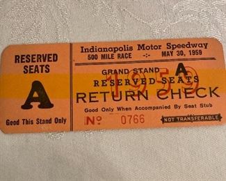 1959 Reserve Seat Ticket