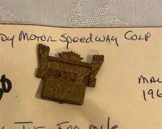 1962 Indy Motor Speedway Pin