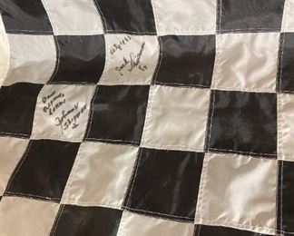 Autographed Checkered Flag Race Used