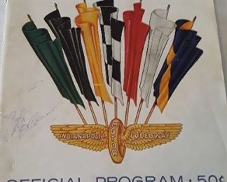 Pat O Connor Signed 1957 Indianapolis 500 Offical Program