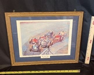 The First Turn 1957 Indianapolis 500 Print