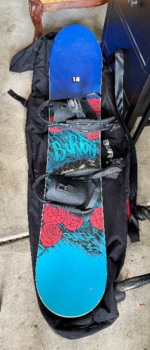Burton snowboard and case