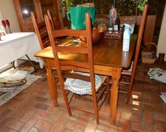 Antique table & chairs