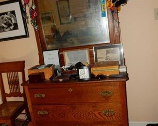 Antique dresser & mirror