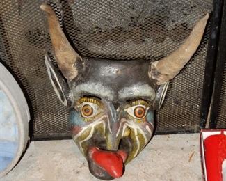 Mask (I think it's made of styrofoam..owner said it's from Mexico)