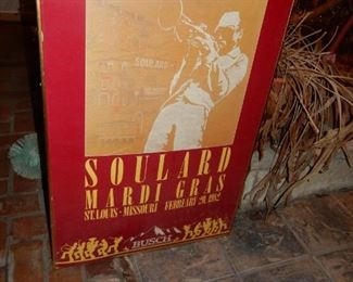 Vintage Busch Soulard Mardi Gras Poster