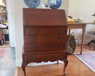 Antique American drop-front secretaire