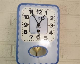 Antique German porcelain wall clock